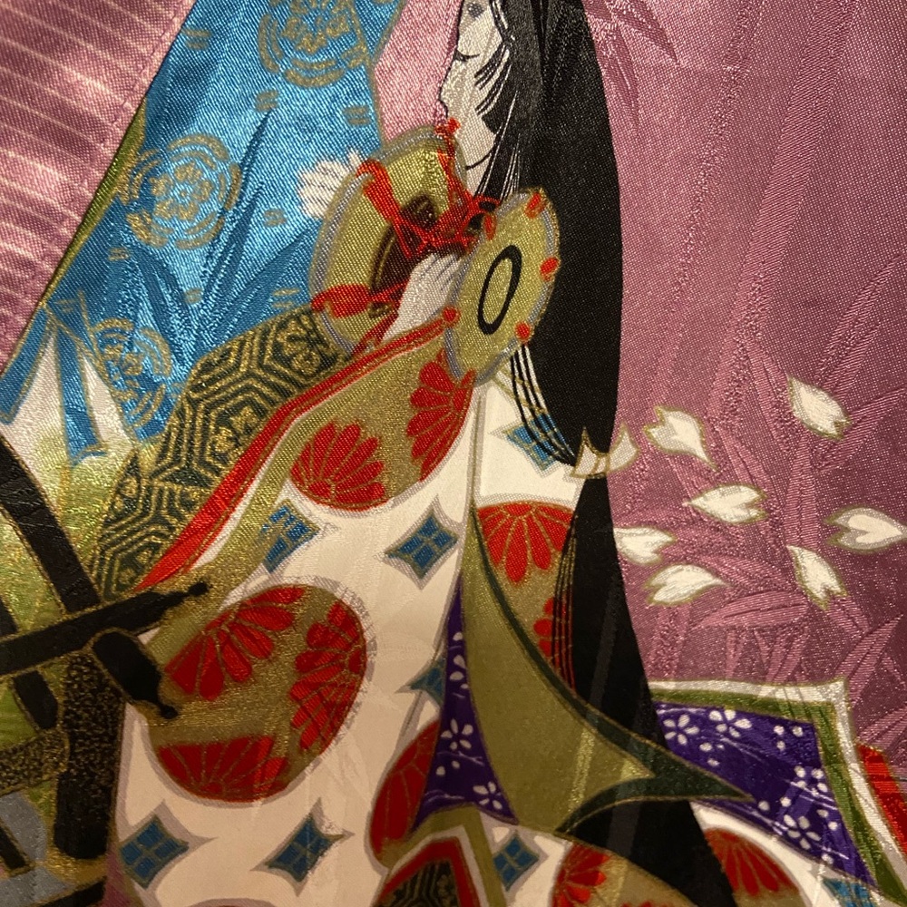 Lavender Floral Japanese Robe - Picture 5 of 6